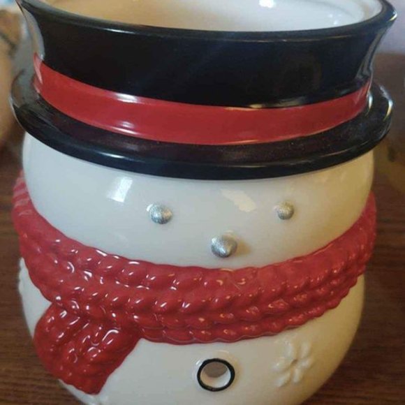 Yankee Candle Christmas Holiday Snowman Luminary Tealight Candle Holder - Picture 1 of 10